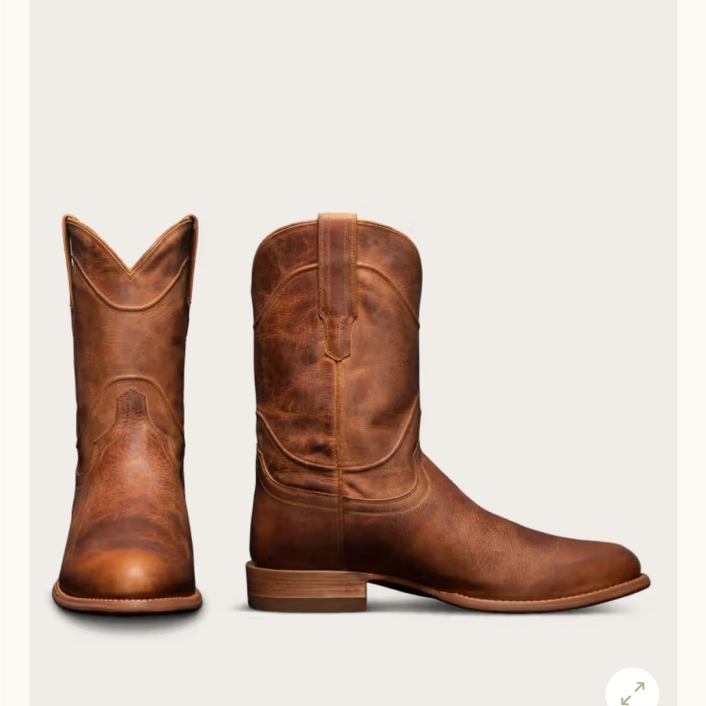 Men's Brown Leather Cowboy Boots size 10 average width, goat. Only worn twice